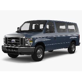 Ford E-Series E-350 Passenger Van with Interior 3D